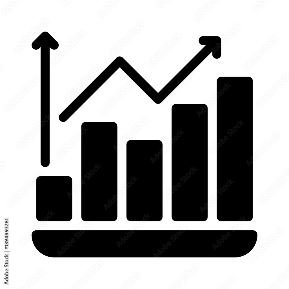 bar graph glyph icon bar graph glyph icon