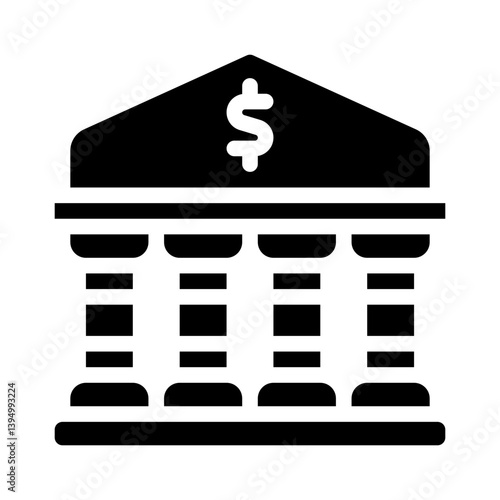 bank glyph icon
