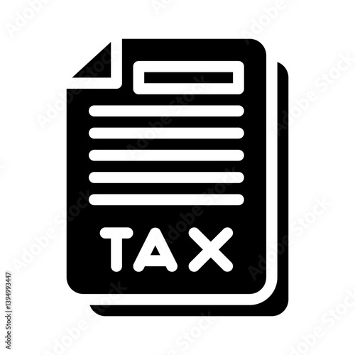 tax document glyph icon