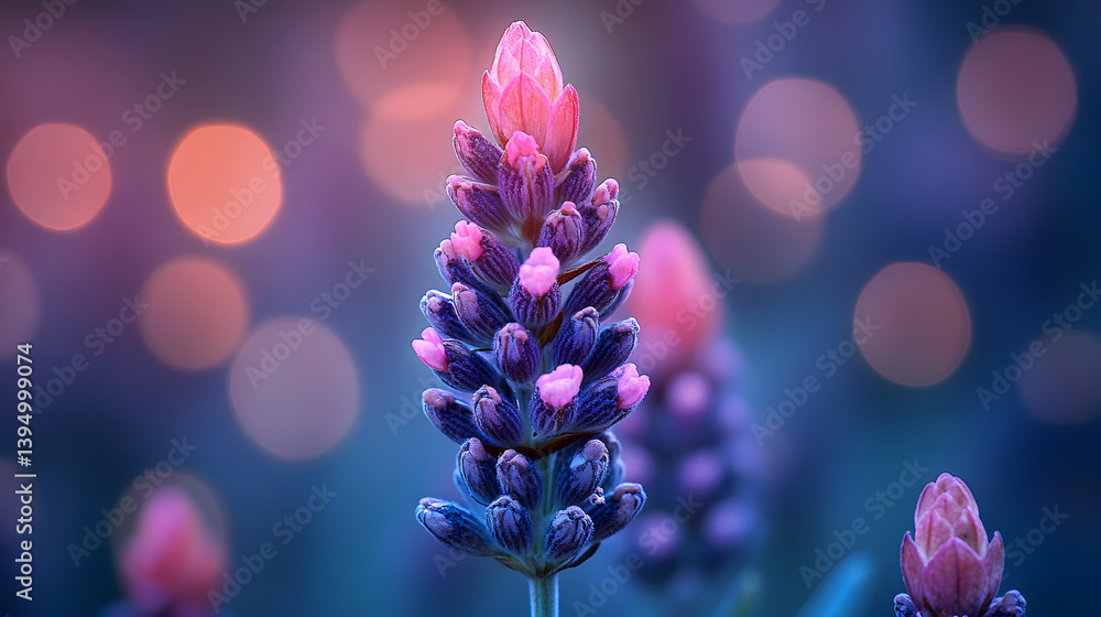 Close-up photography of a cluster of lavender flowers, their tiny purple blossoms standing out against a blurred background, evoking a sense of calm and serenity.