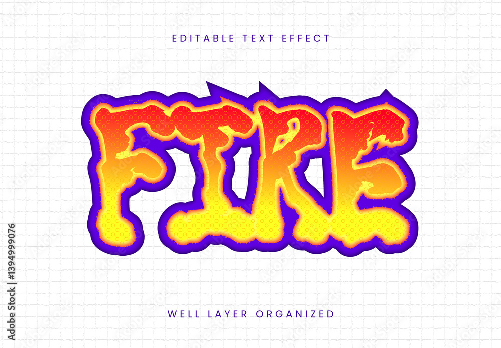 Fire Text Effect Design Template Stock Template | Adobe Stock