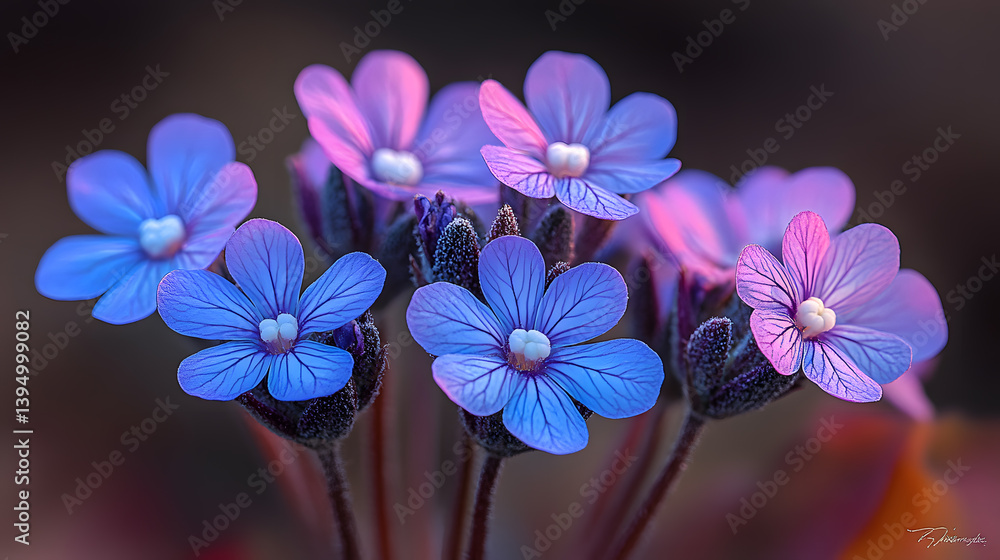 Close-up photography of a cluster of lavender flowers, their tiny purple blossoms standing out against a blurred background, evoking a sense of calm and serenity.