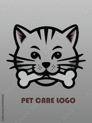 Pet care logo design, vector art.