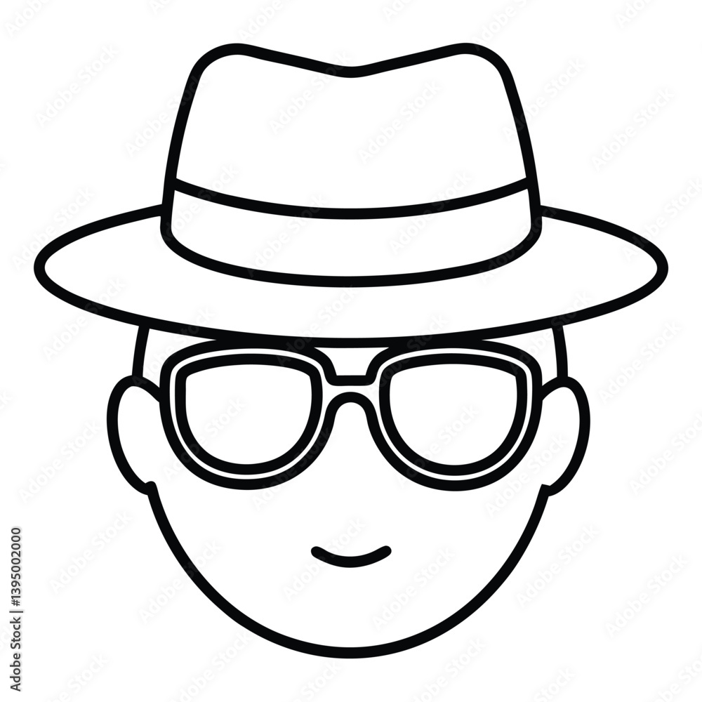 boy with hat on white background