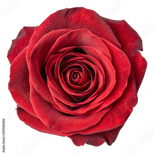 red rose isolated on white