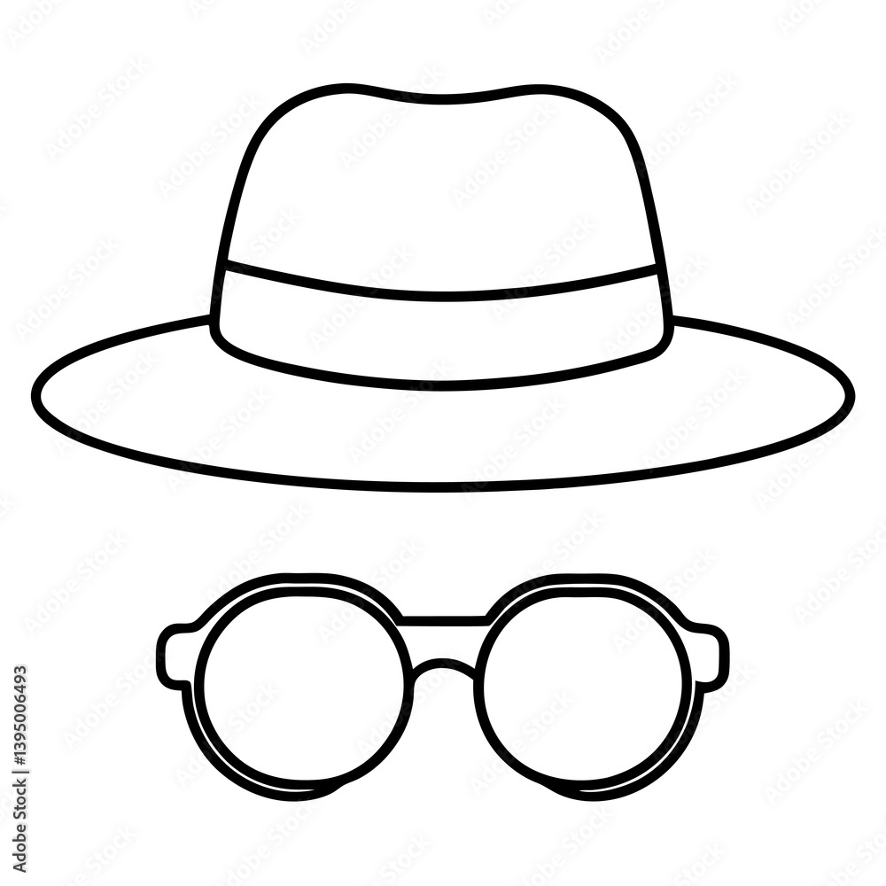 hat and sunglasses hat and sunglasses