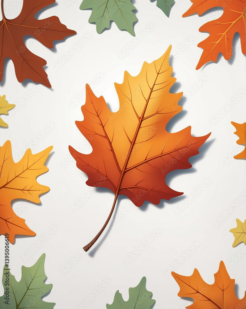 Minimalist Oak Leaf on White Textured Background with Soft Shadows
Minimalist Oak Leaf on White Textured Background with Soft Shadows