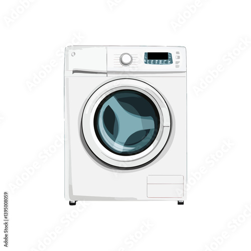 Washing machine, furniture, vector, transparent background