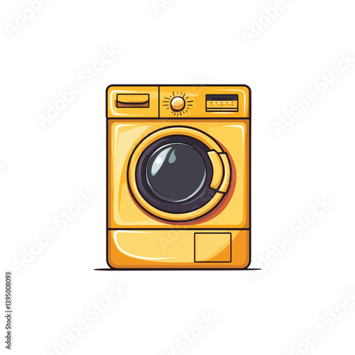 Washing machine, furniture, vector, transparent background