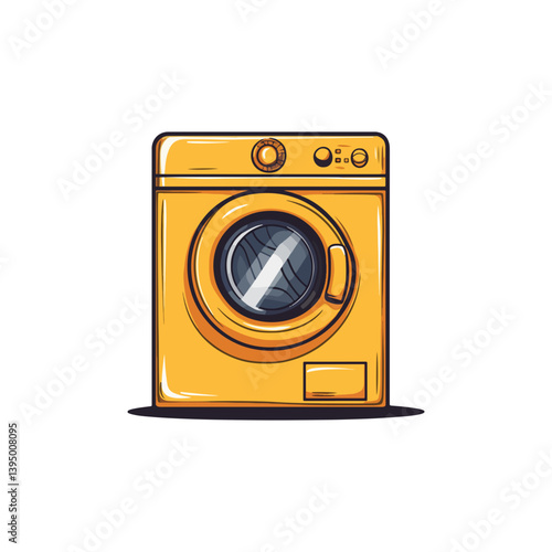 Washing machine, furniture, vector, transparent background