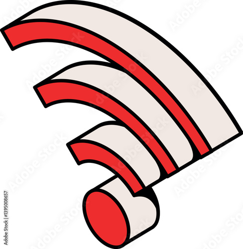 WiFi signal icon vector sign and symbol isolated on white background