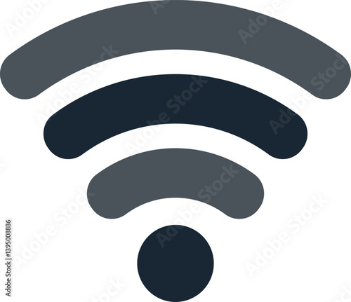 WiFi signal icon vector sign and symbol isolated on white background