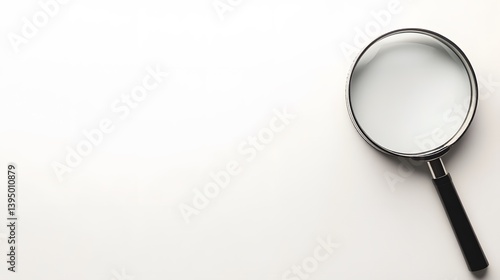 Wallpaper Mural Magnifying Glass on White Background Detailed Closeup Image Torontodigital.ca