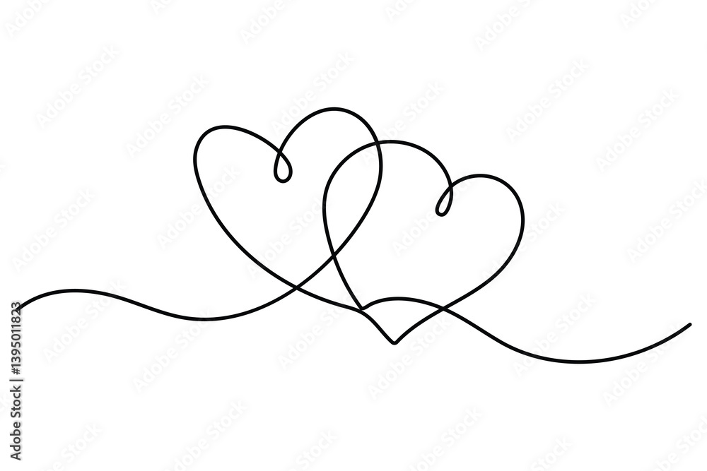 Heart continuous one line art drawing of heart hand drawn vector illustration
Heart continuous one line art drawing of heart hand drawn vector illustration