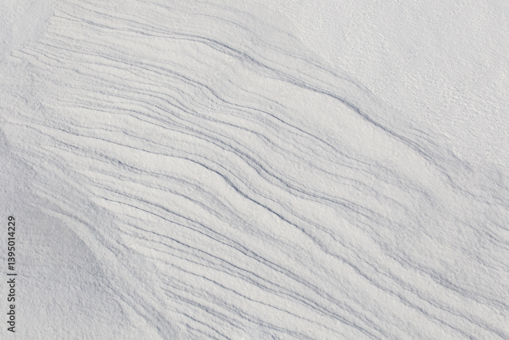 Frozen lines in the snow made from high winds. Frozen lines in the snow made from high winds.