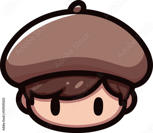 ベレー帽をかぶっている人のイラスト
