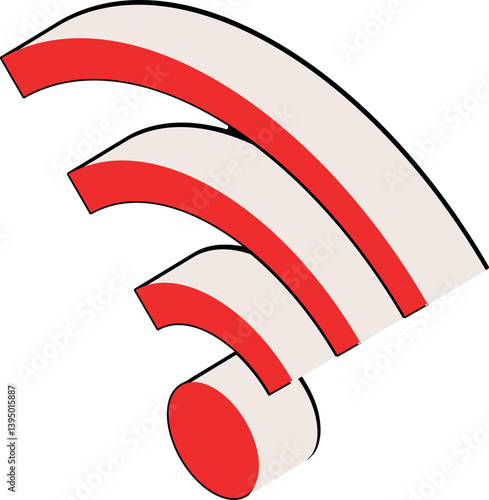 WiFi signal icon vector sign and symbol isolated on white background, WiFi signal logo concept 