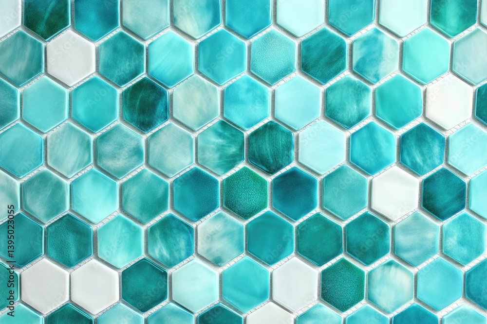 Fototapeta premium abstract background green white honeycomb