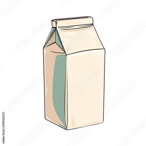 carton milk on a transparent background