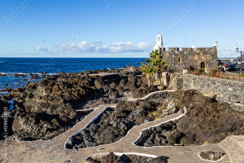 Obraz na płótnie Castle of San Miguel in Garachico, Santa Cruz de Tenerife w salonie