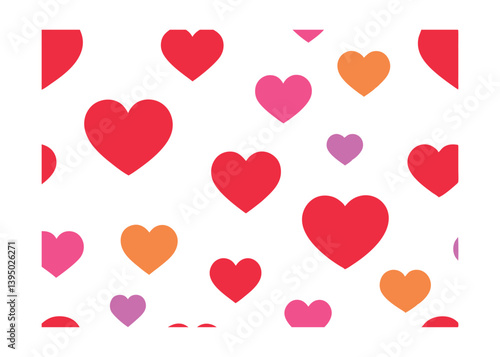 seamless background with hearts