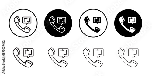 Call back icon outline collection or set in black and white