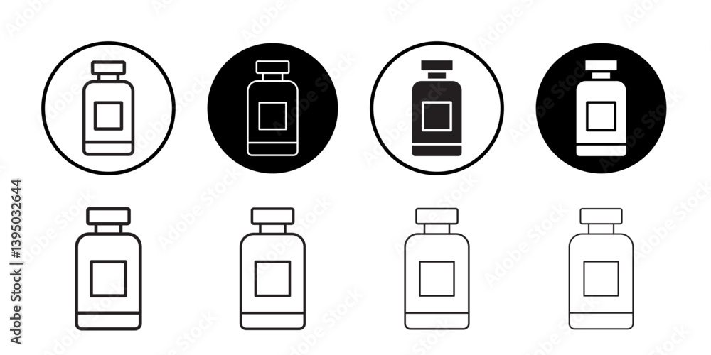 injection vial icon outline collection or set in black and white injection vial icon outline collection or set in black and white