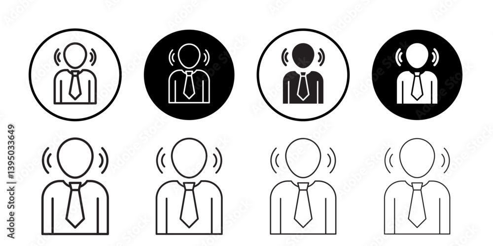 Mind awareness icon outline collection or set in black and white Mind awareness icon outline collection or set in black and white