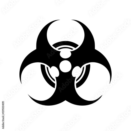 biohazard icon, biohazard silhouette vector illustration-simple silhouette illustration of biohazard, perfect for biohazard logos and icons