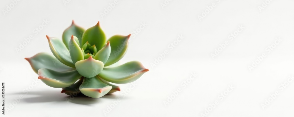 Isolated succulent plant on a plain white surface, nature, desert plants Isolated succulent plant on a plain white surface, nature, desert plants