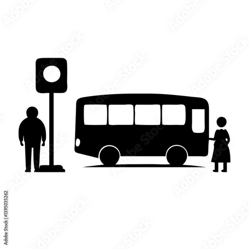 bus stop icon, bus stop silhouette vector illustration-simple silhouette illustration of bus stop, perfect for bus stop logos and icons