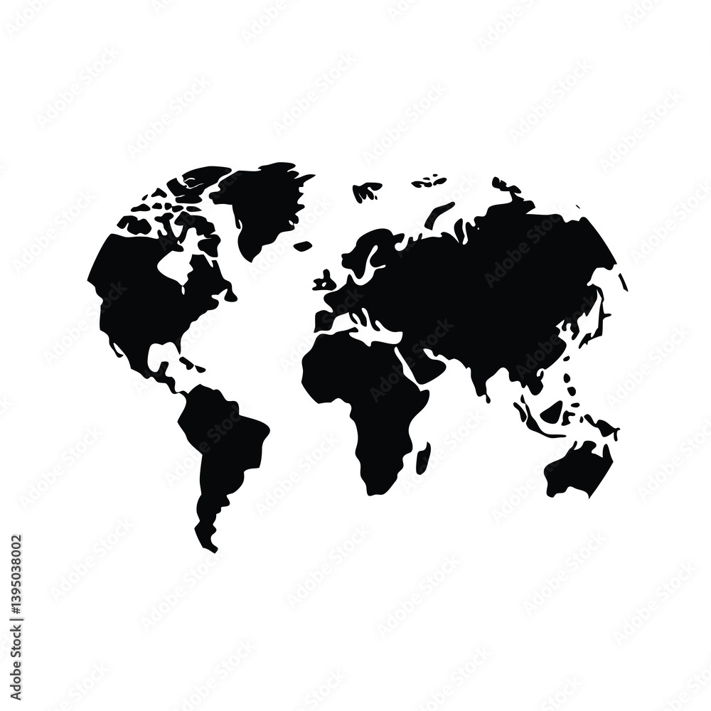 Naklejka premium world map