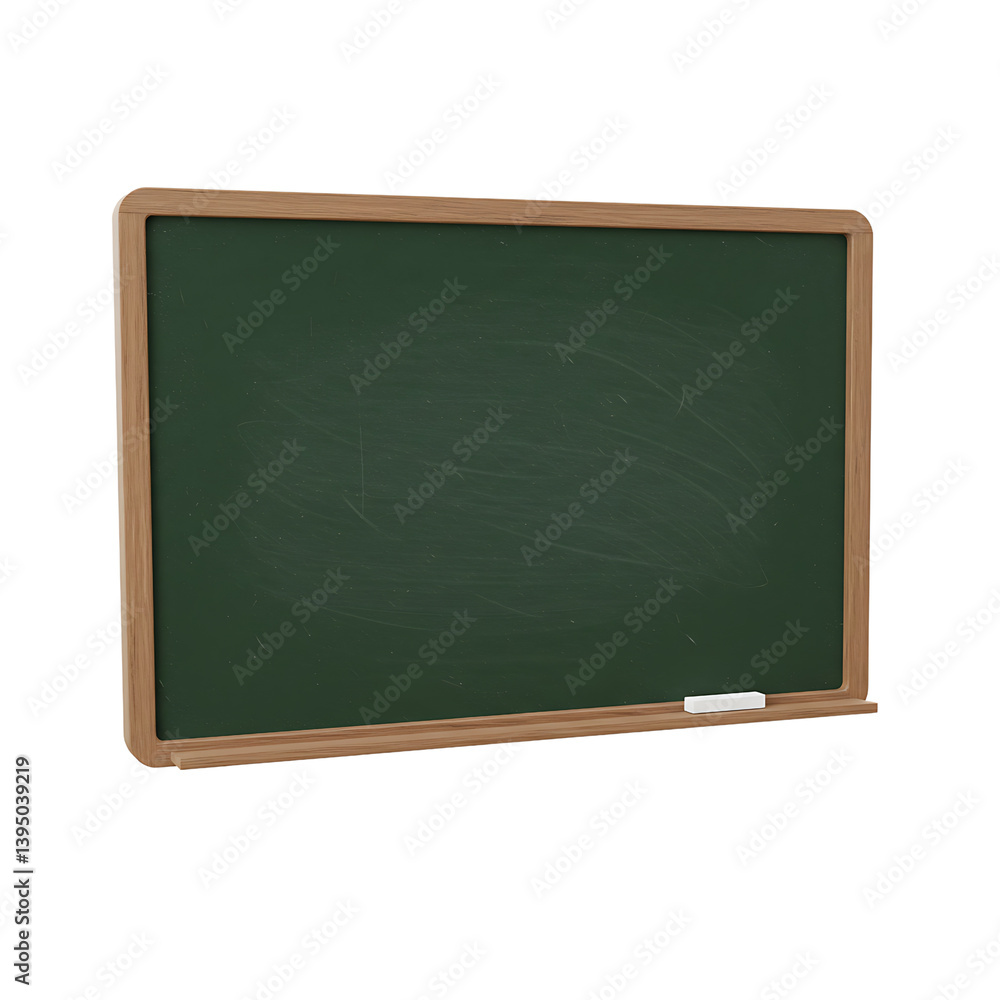 Green Chalkboard with Wooden Frame and Chalk Piece Ready for Education Green Chalkboard with Wooden Frame and Chalk Piece Ready for Education