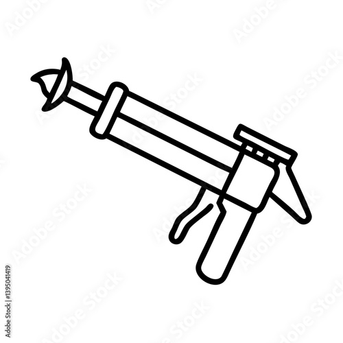 Caulk gun illustration for diy projects sealing and home improvement tasks vector