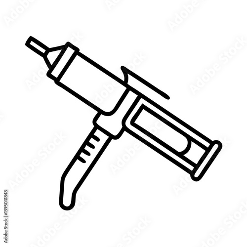 Caulk gun illustration for construction and home improvement diy projects vector