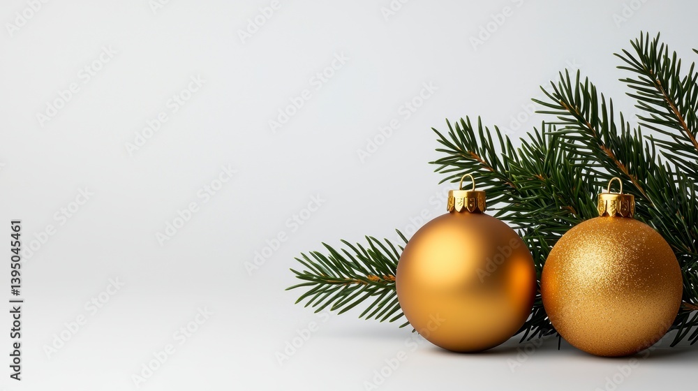 Golden Ornaments Holiday Season