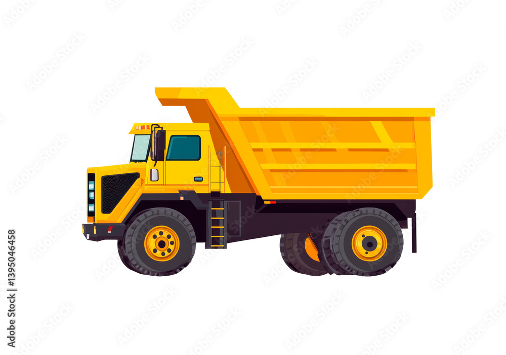 Truck vector illustration construction vehicle isolated on transparent background Truck vector illustration construction vehicle isolated on transparent background