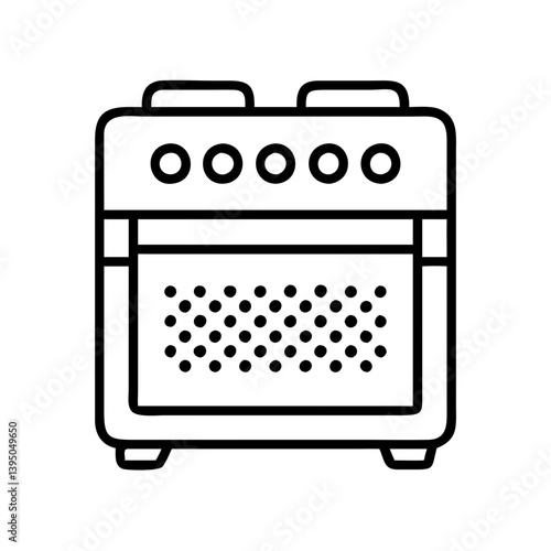 Isolated kitchen oven appliance vector illustration for cooking and baking needs
