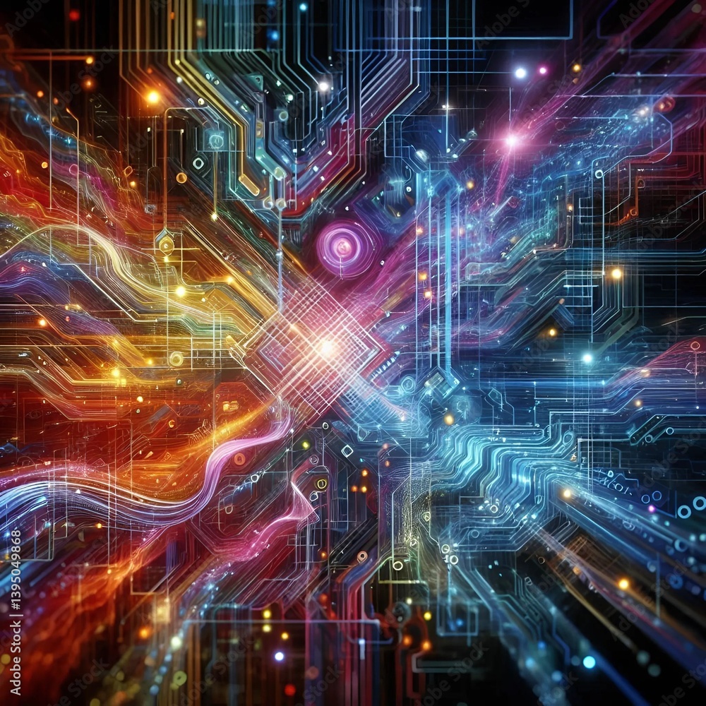 Fototapeta premium Advancing AI and IoT Integration: Revolutionizing Smart Technologies for Future Innovation 