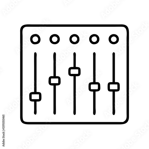 Sound mixer icon vector illustration for audio engineering and music production use