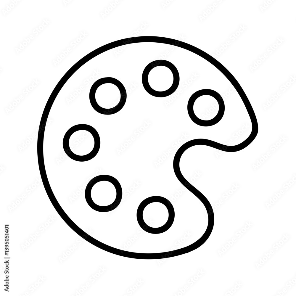 Paint palette vector art illustration for painting and artistic design projects online Paint palette vector art illustration for painting and artistic design projects online