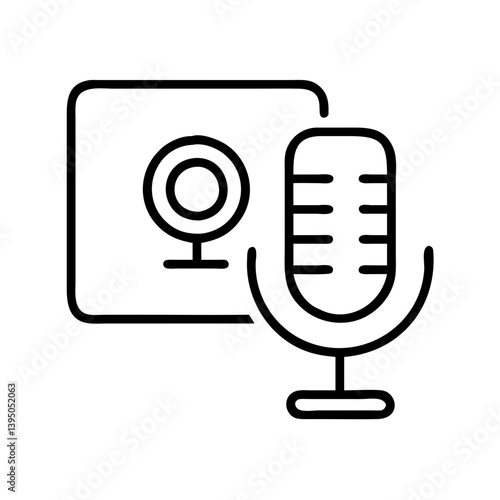 Webcam and microphone setup for online meetings streaming and video conferencing