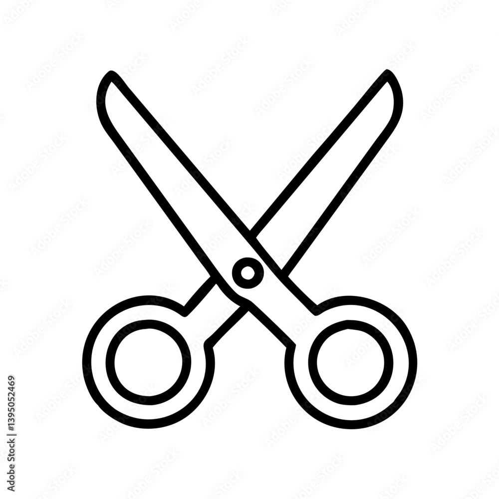 Scissors cutting tool vector icon illustration for craft and office supplies use Scissors cutting tool vector icon illustration for craft and office supplies use