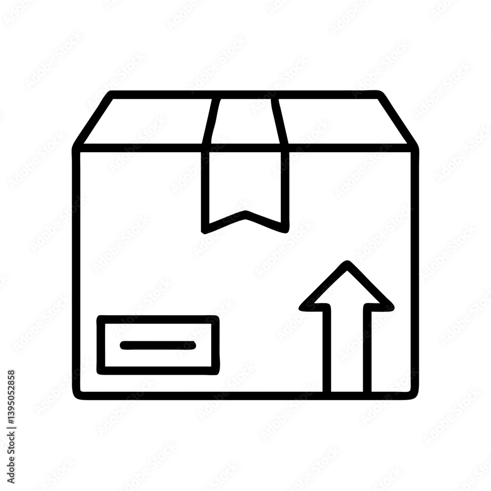 Cardboard box package delivery shipping container parcel order moving service icon Cardboard box package delivery shipping container parcel order moving service icon