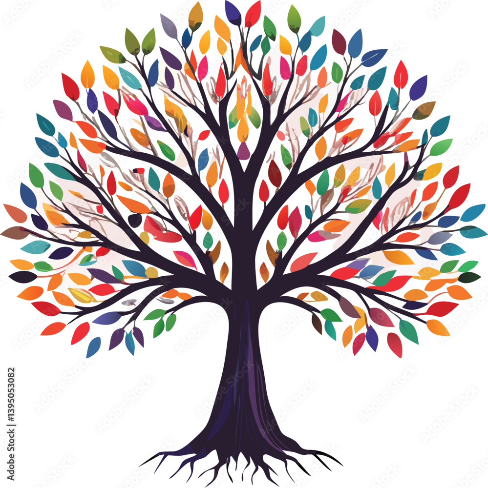 Naklejka premium “Tree Silhouettes: Nature’s Shadows in Minimalist Beauty”