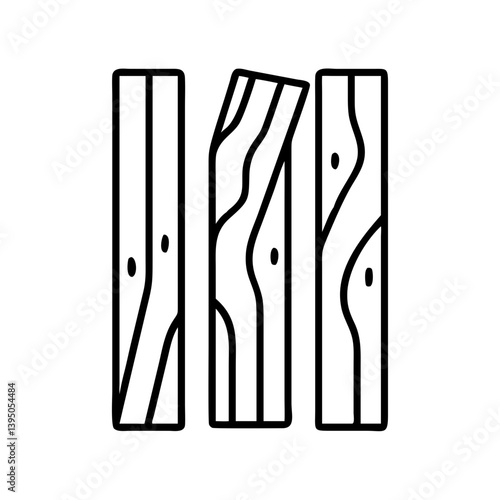 Wooden planks vector illustration for construction lumber and woodworking projects