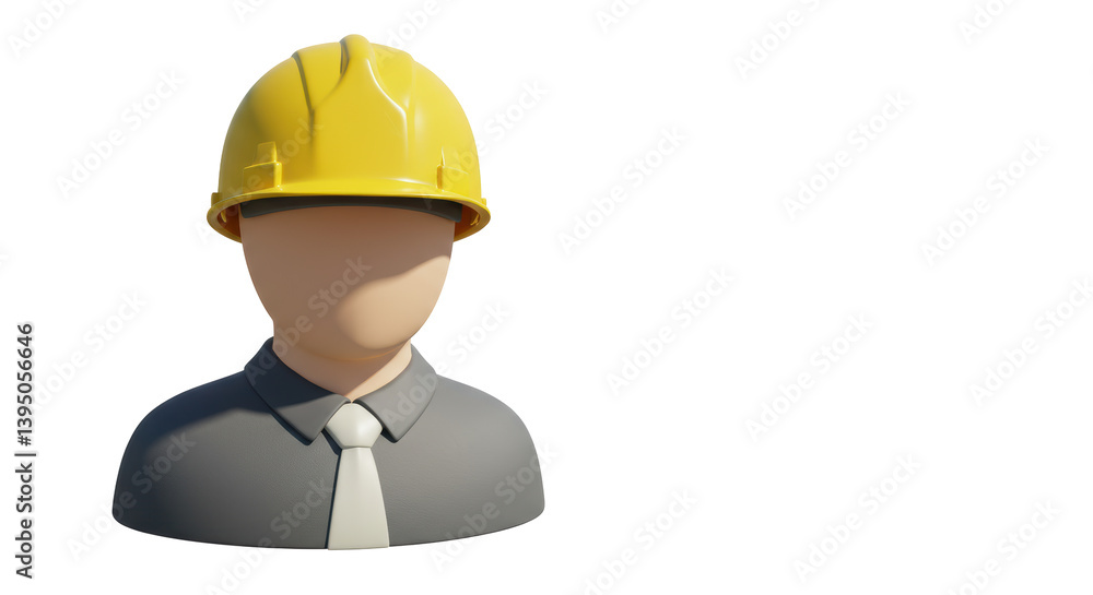 Isolated Man Wearing a Yellow Hard Hat with a Business Suit Isolated Man Wearing a Yellow Hard Hat with a Business Suit