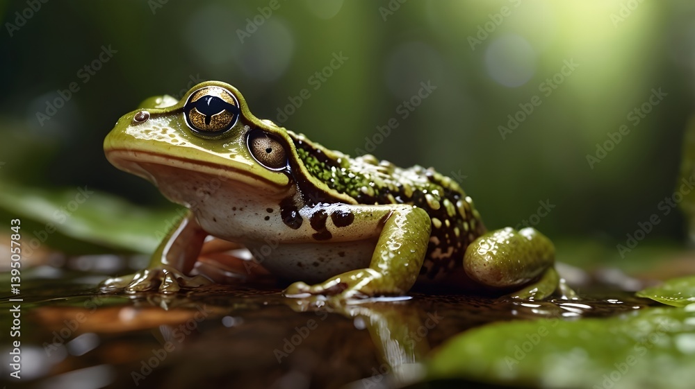 Obraz premium frog in the grass