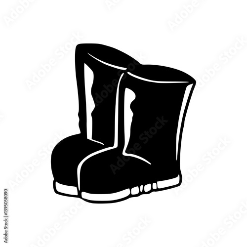 pair of rubber boots clipart