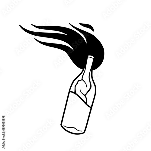 Molotov cocktail clipart
